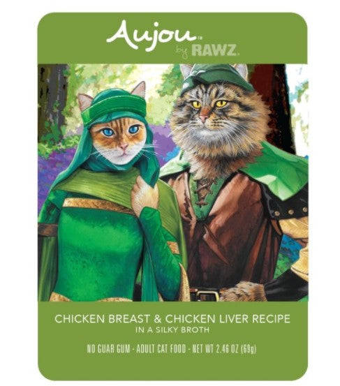 Aujou by Rawz Chicken Breast and Chicken Liver Cat Food