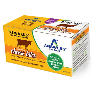 Answers Rewards Raw Cow Cheese Bites with Tumeric & Black Pepper