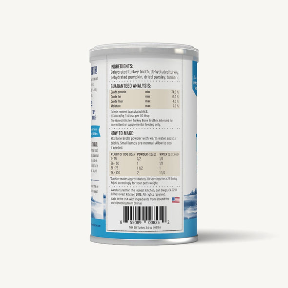 Honest Kitchen Daily Boosters Turkey Bone Broth