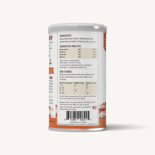 Honest Kitchen Daily Boosters Beef Bone Broth