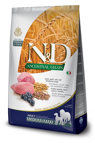 Farmina Dog Dry Lamb and Blueberry Ancestral Grain Kibble