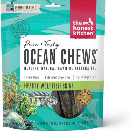 Honest Kitchen Ocean Chews- Hearty Wolffish Skins