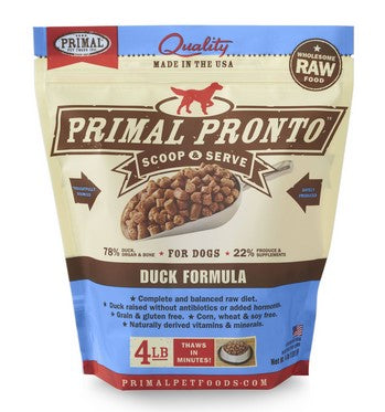 Primal Pronto Raw Frozen Dog Food