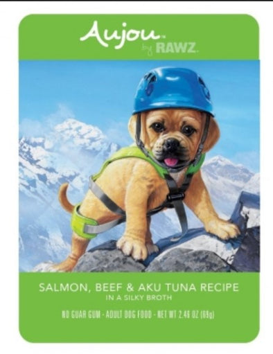 Aujou by Rawz Salmon, Beef, and Aku Tuna Dog Food